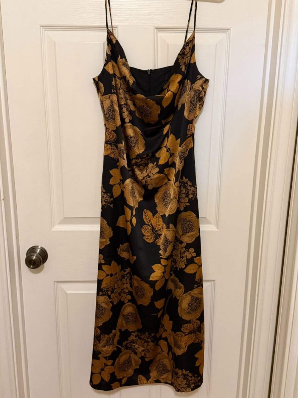 Lulus - Black midi cocktail dress - size L